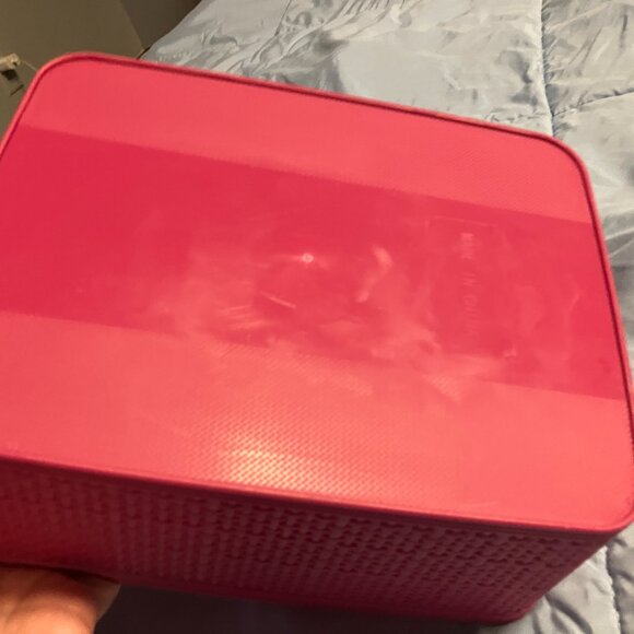 Two Pink Storage Containers - Picture 4 of 5